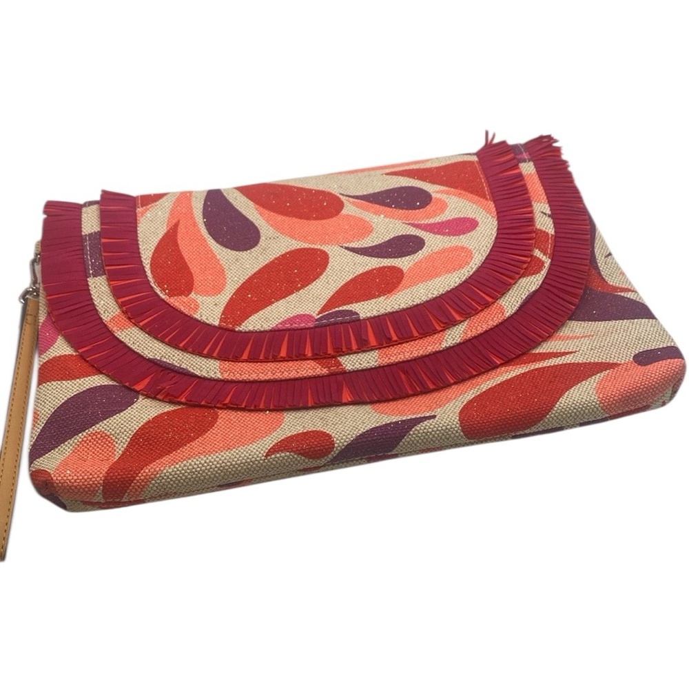 Vera Bradley Fringed "Summer Splash" Wristlet Clutch